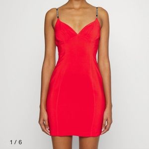 Versace Jean Couture Logo Strap Mini Dress